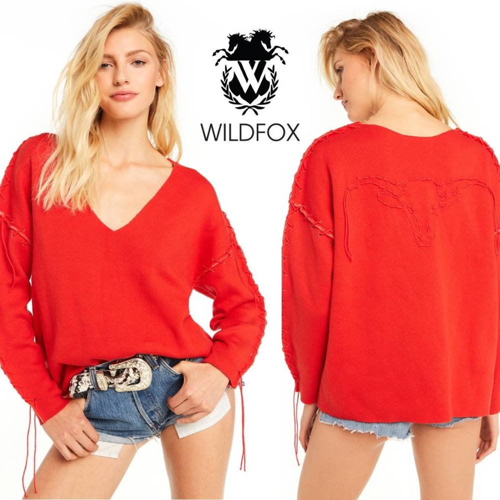 Wildfox Longhorn Montana Whipstitch Knit